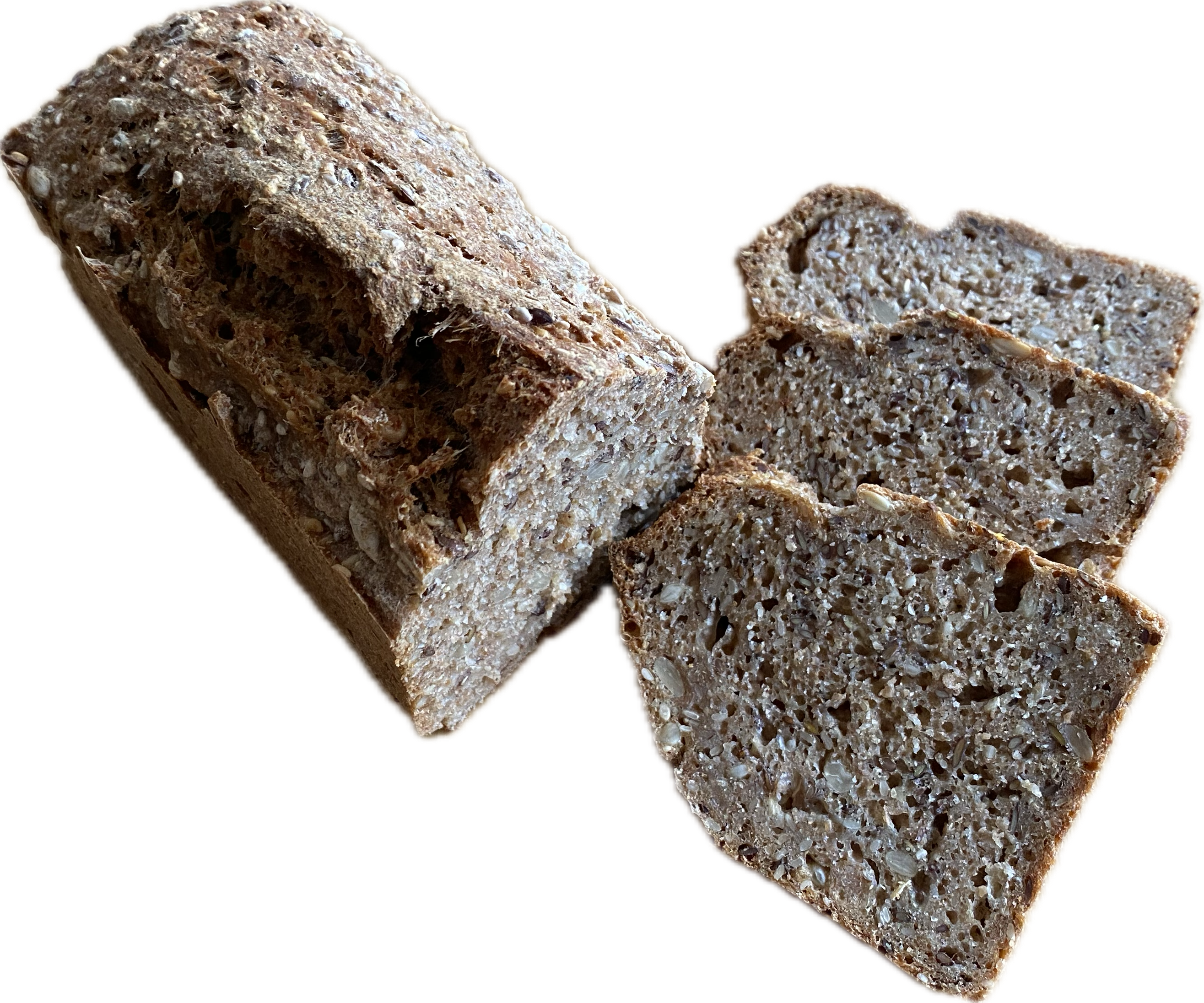 selbst von Hand gemachte Vollkorn-Kastenbrote mit besten Zutaten frisch gebacken in der BergZeit in Schoppernau